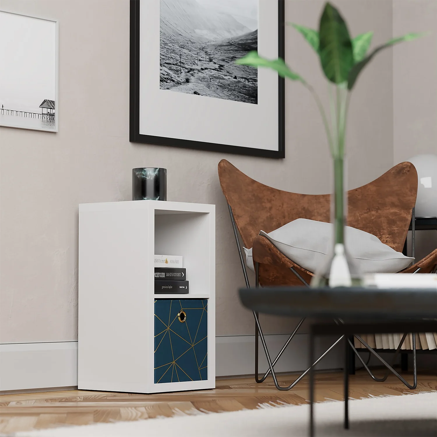 Clever Cube 2x1 Storage Unit - White - Image 2