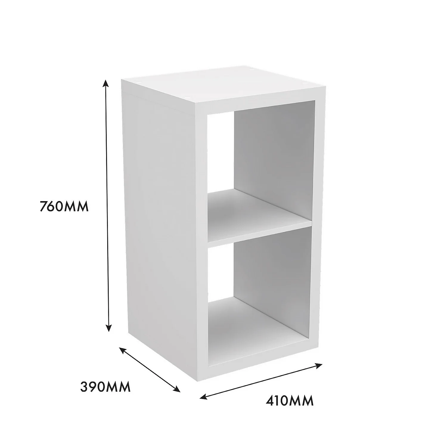 Clever Cube 2x1 Storage Unit - White - Image 6