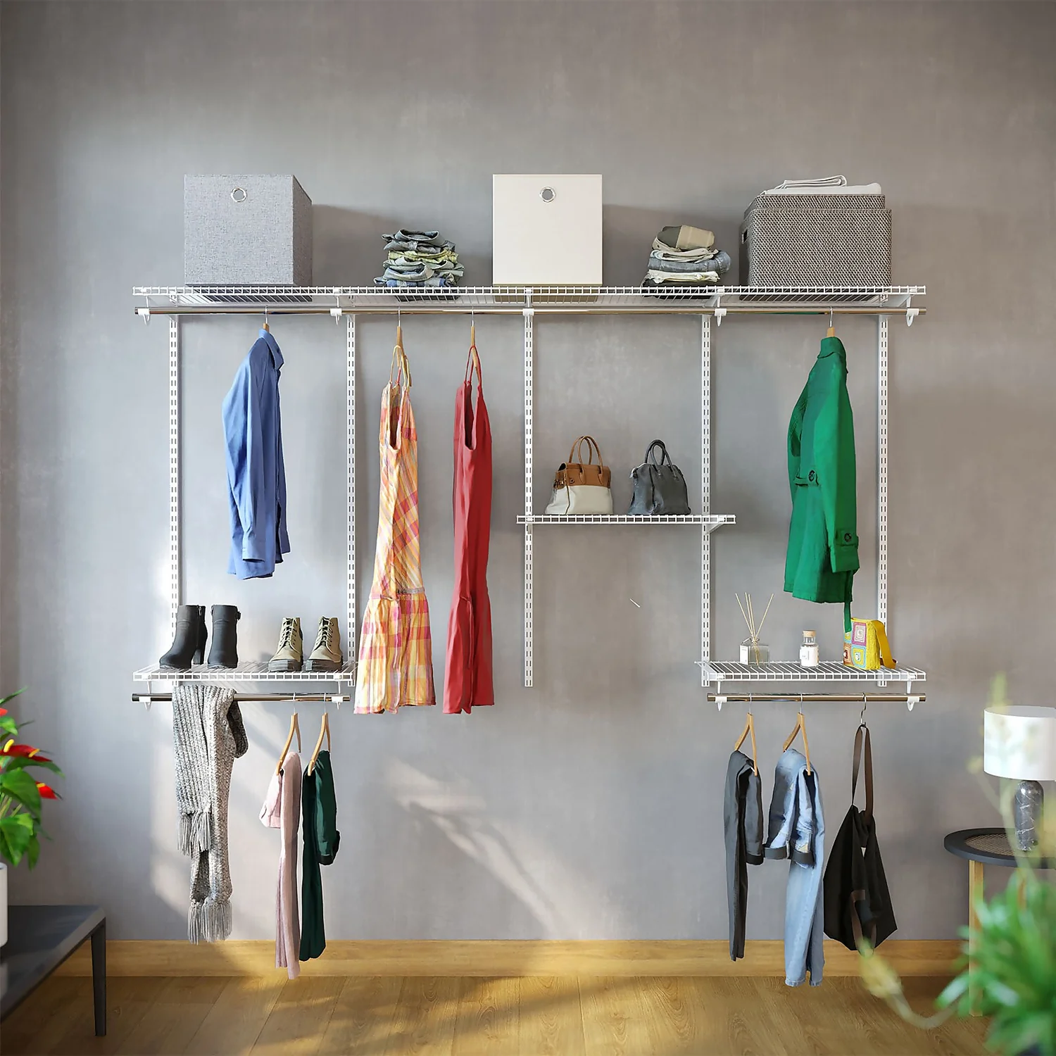 None Wardrobe System Starter Kit - White - 2.4m - Image 2