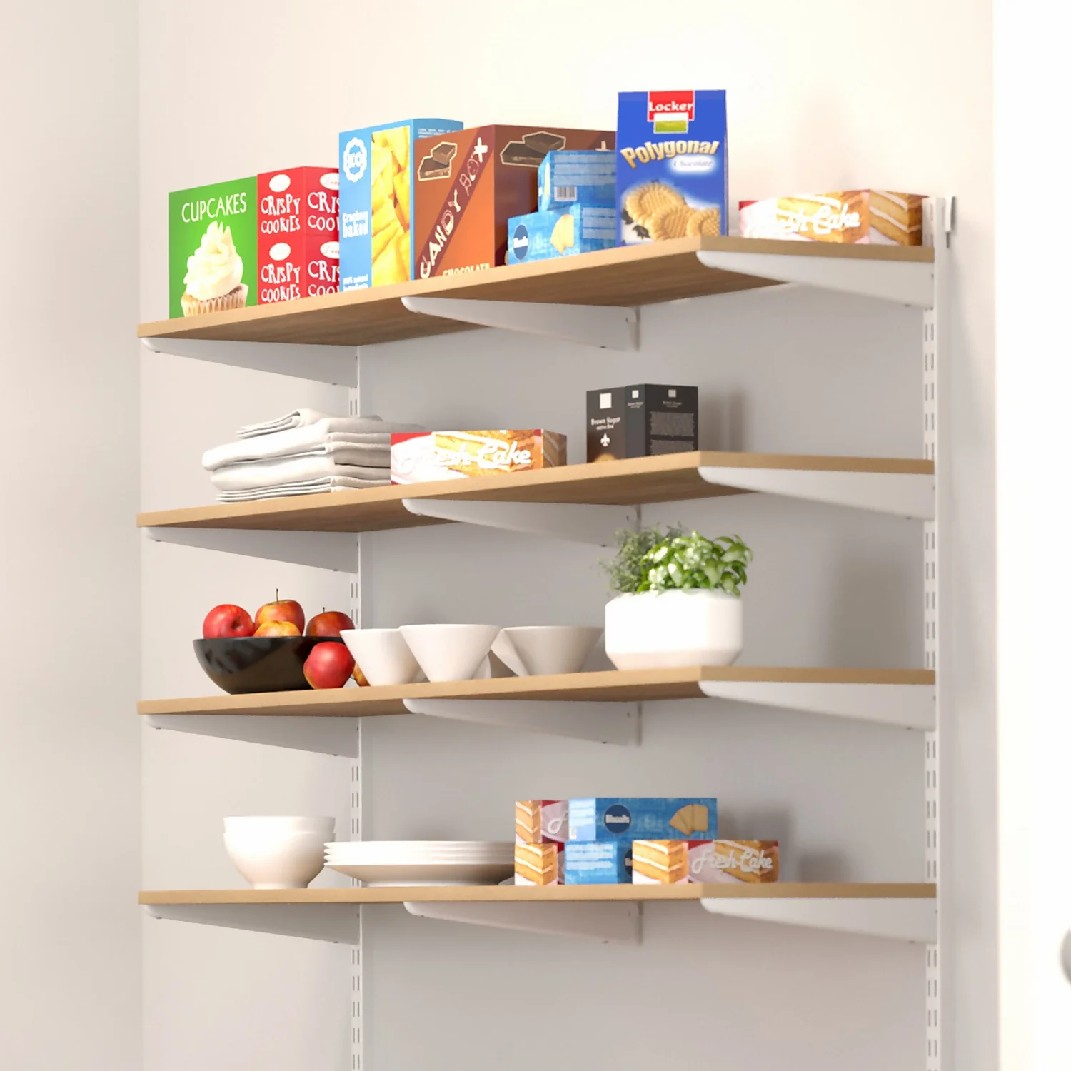 None Double Slot Bracket - White -270mm - Image 2