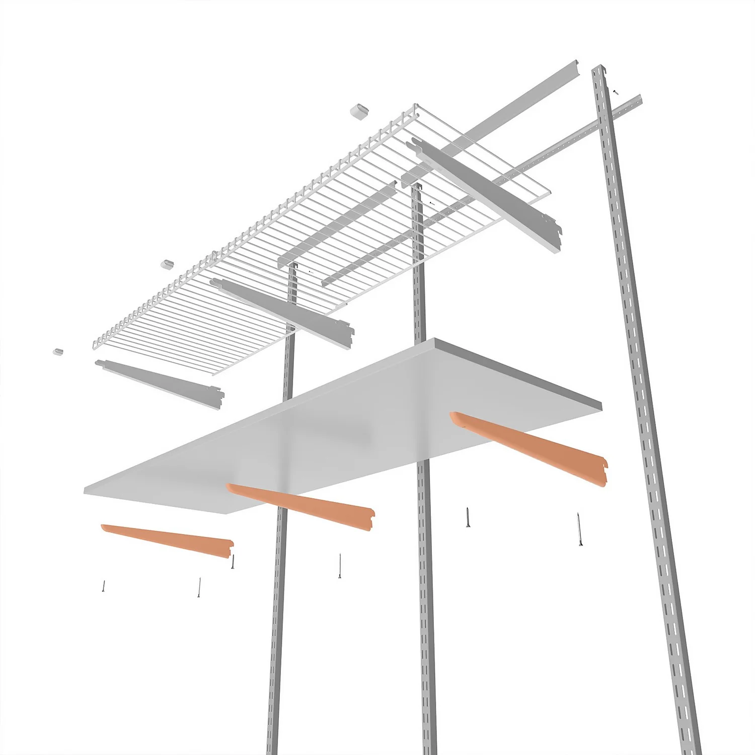 None Double Slot Bracket - White -320mm - Image 5