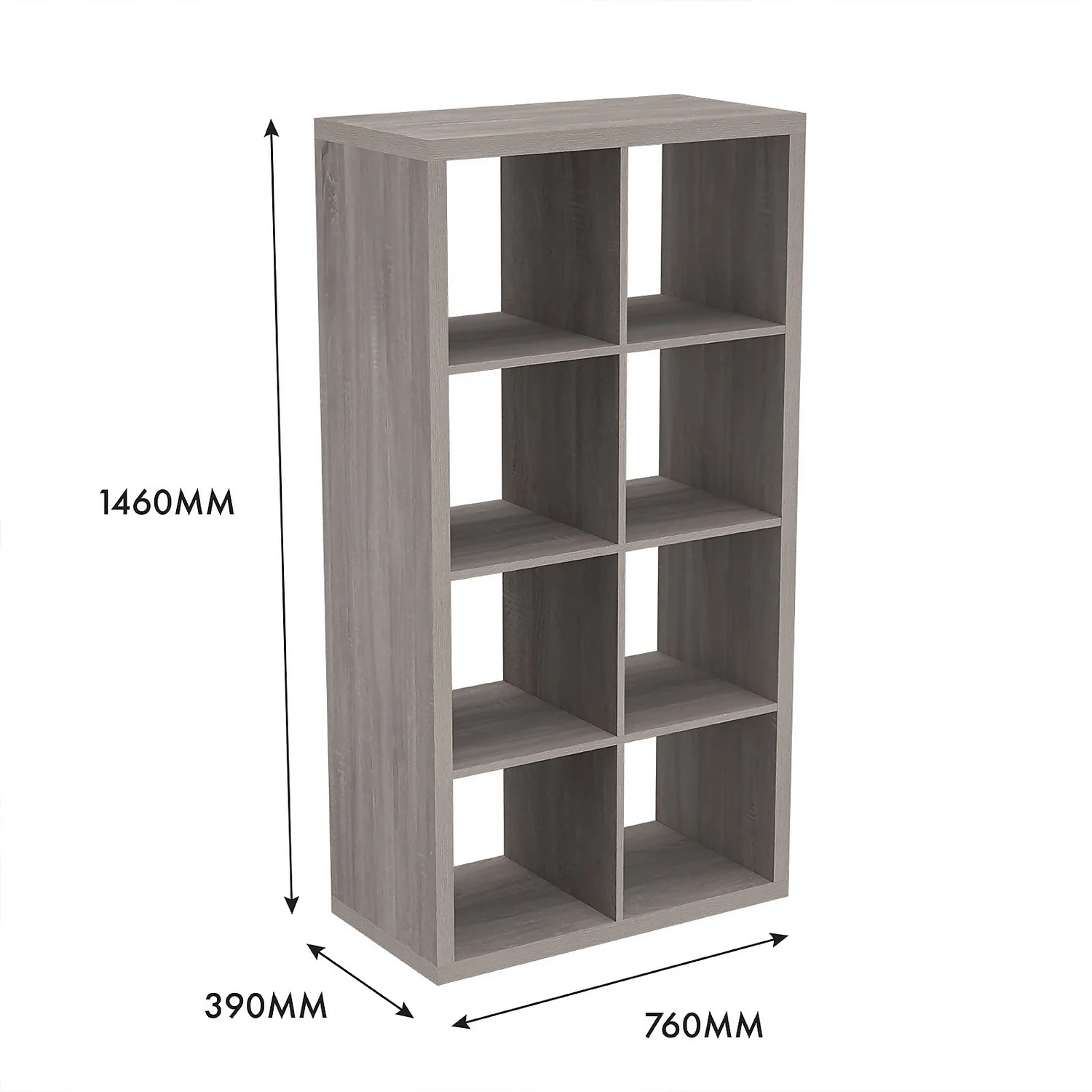 Clever Cube 4x2 Storage Unit - Grey Oak - Image 5