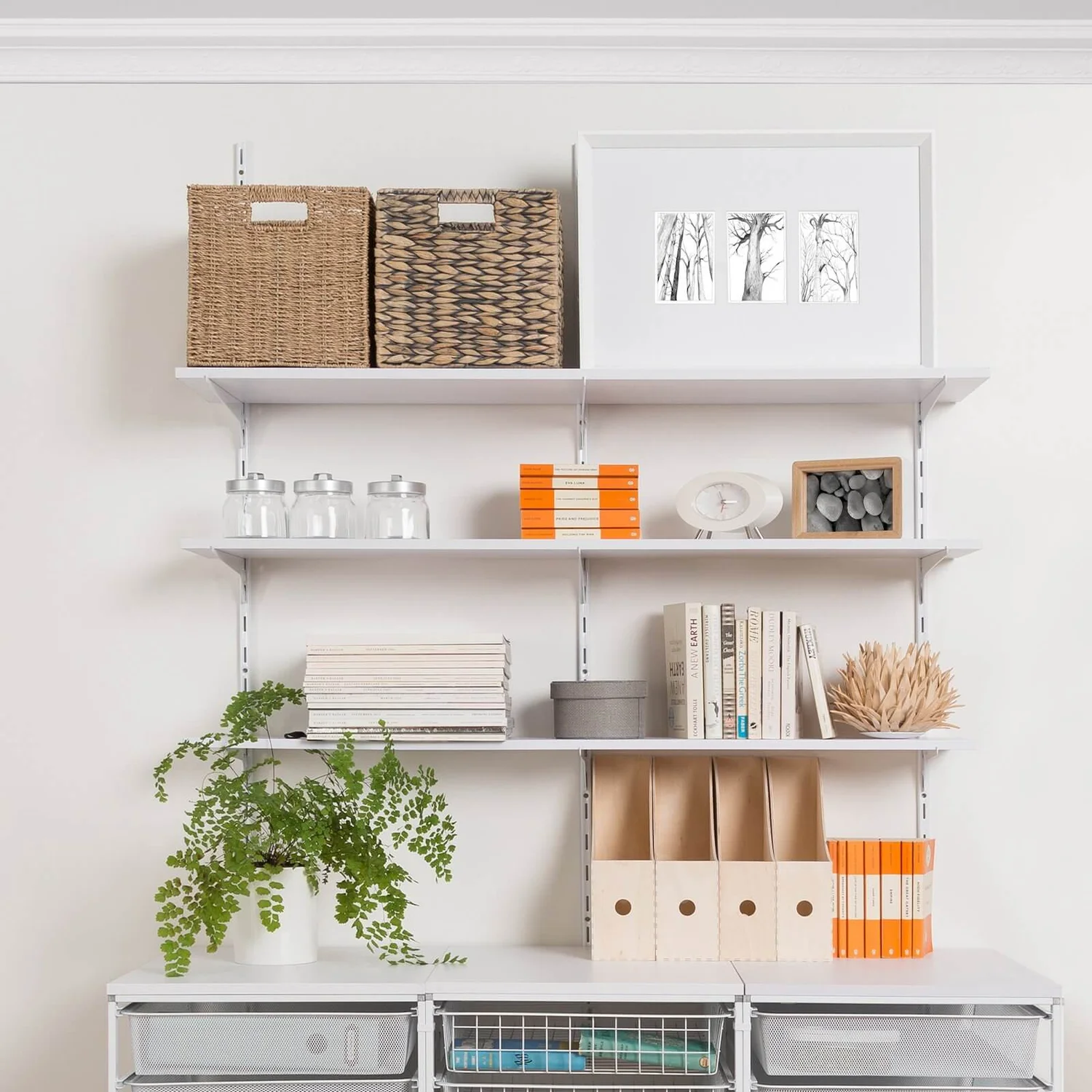 None Single Slot Upright Wall Strip - White - 100cm - Image 3