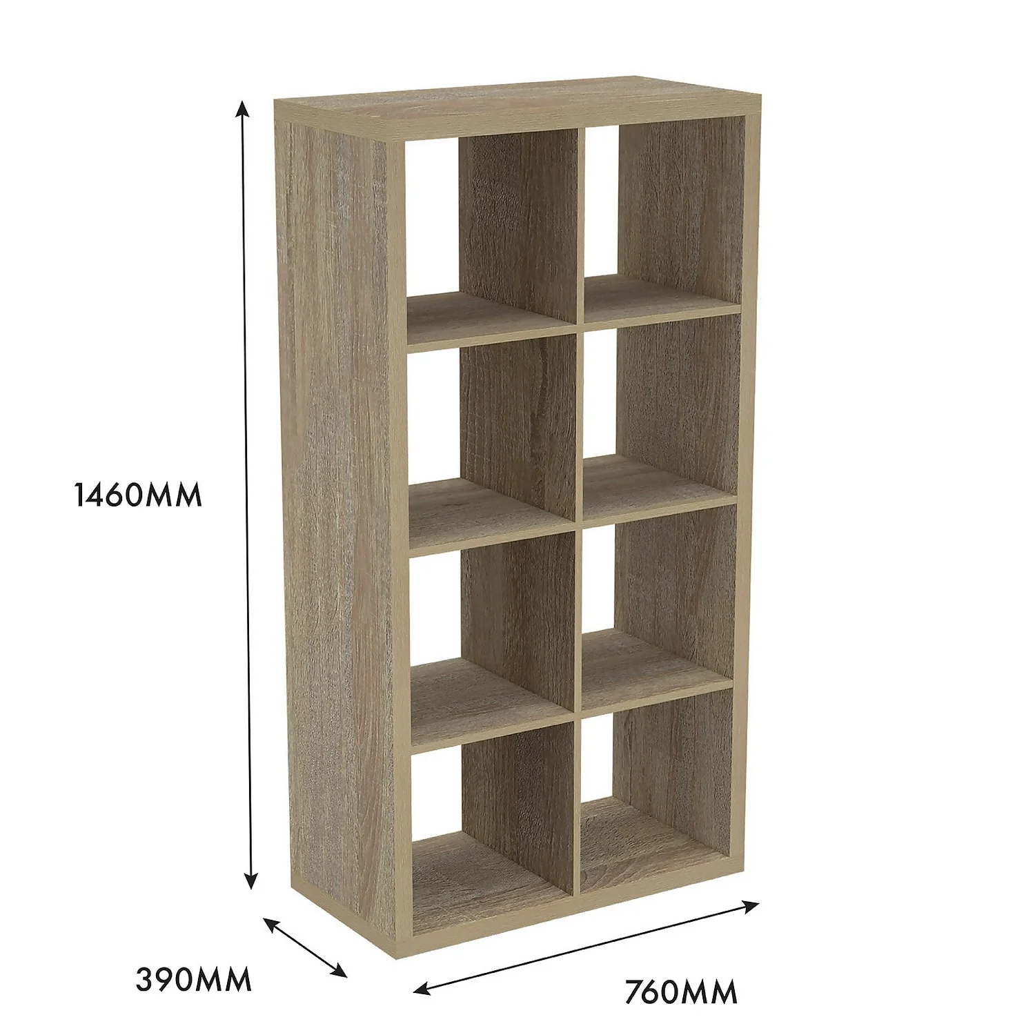 Clever Cube 4x2 Storage Unit - Oak - Image 5