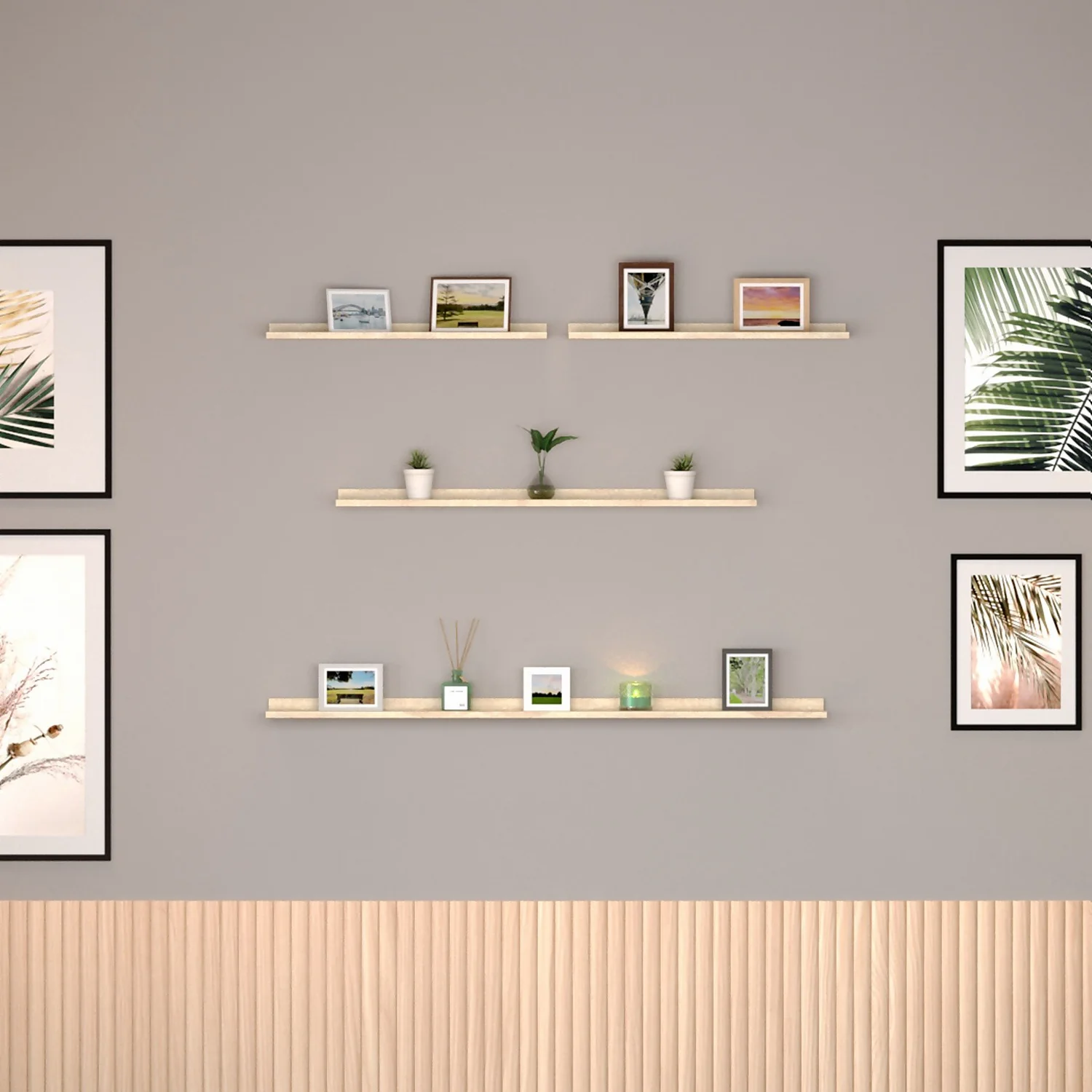 Flexi Storage Decorative Shelving Photo Shelf - Sanoma Oak - 600x35x100mm - Image 2