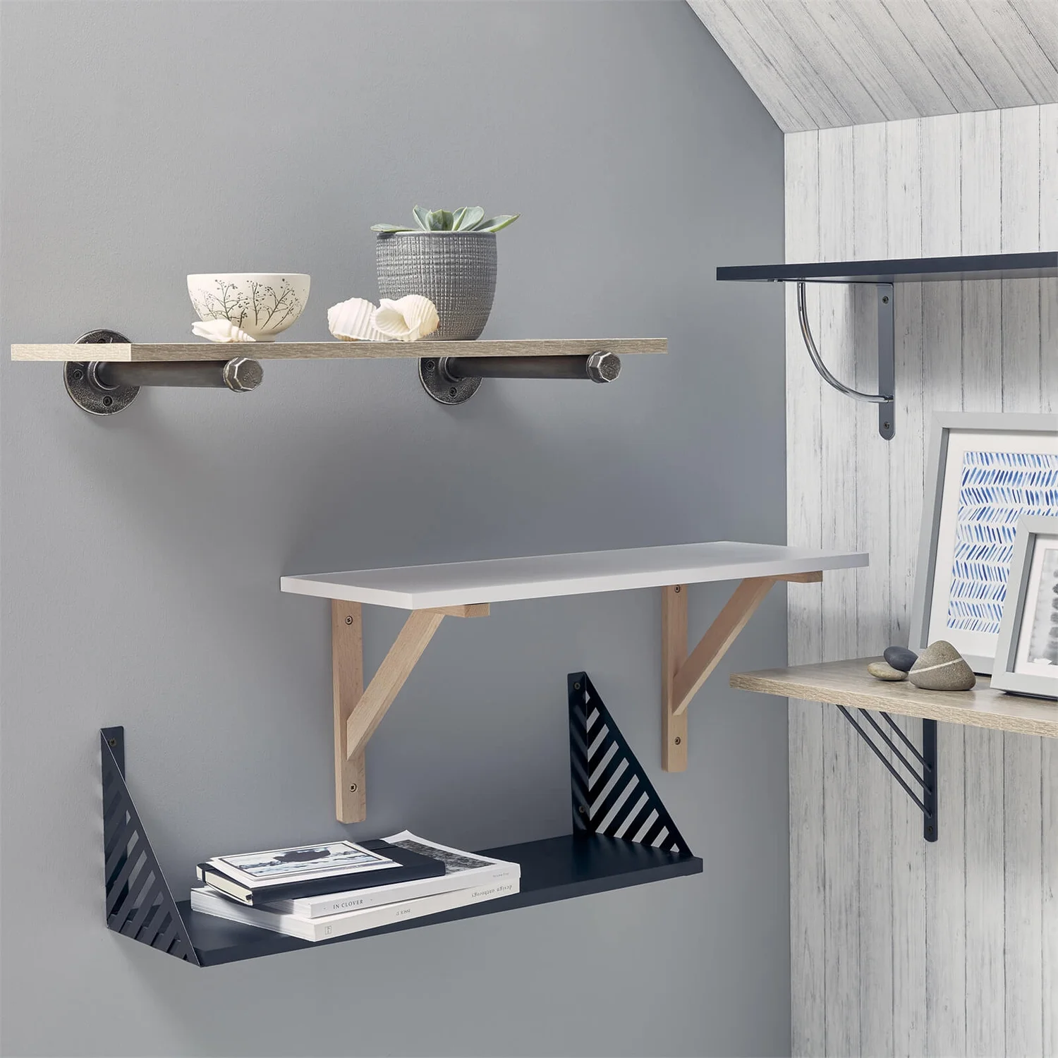 None Timber Effect Bracket - Beech - 25x25cm - Image 2