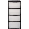 4 Drawer Storage Tower - Black
