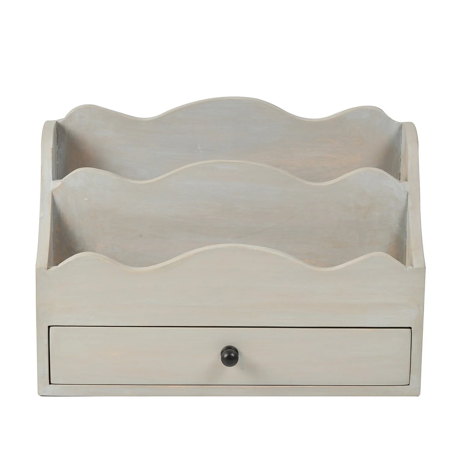 Country Living Wooden Letter Holder - Grey