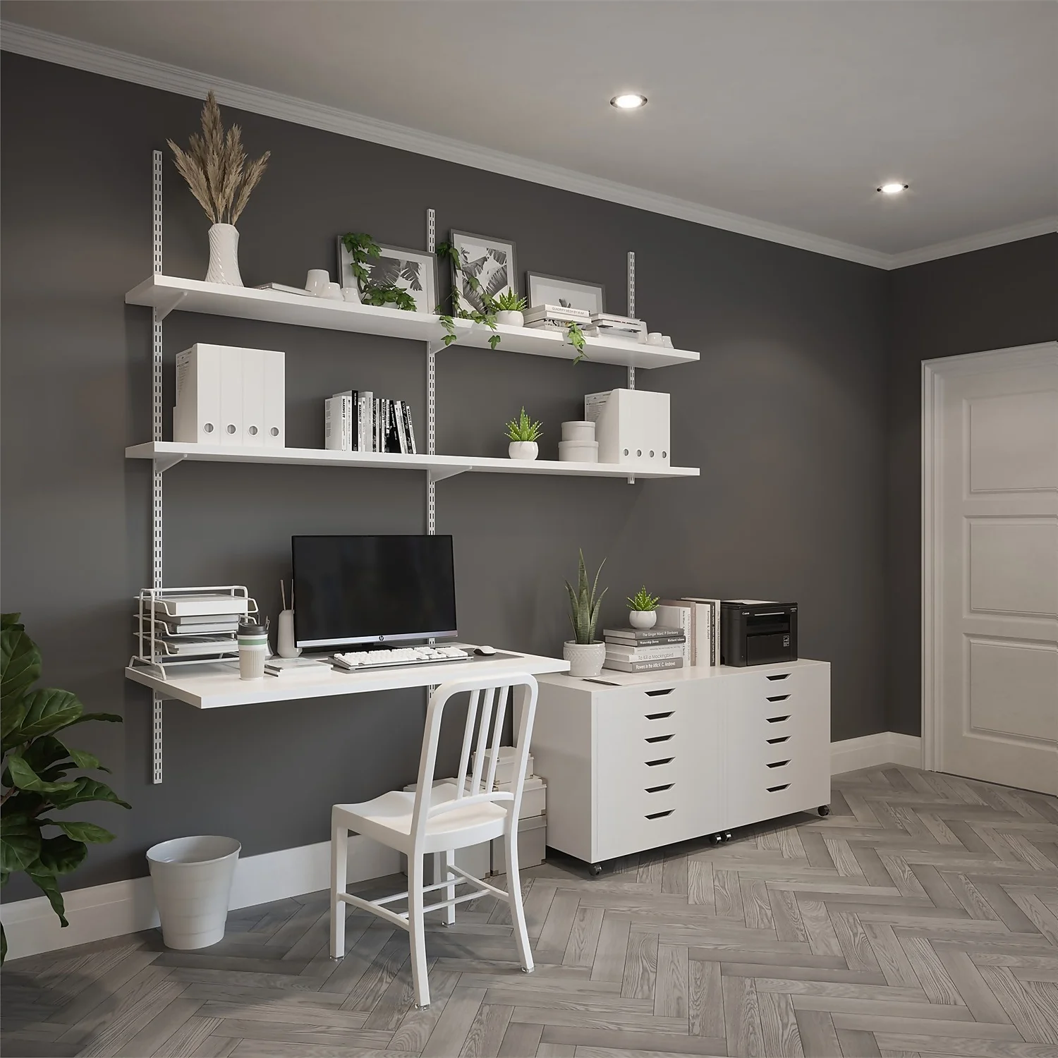 Anti-bacterial Twin Slot Shelving Kit - 1981mm White Twinslot And 270mm Brackets - White - Image 4