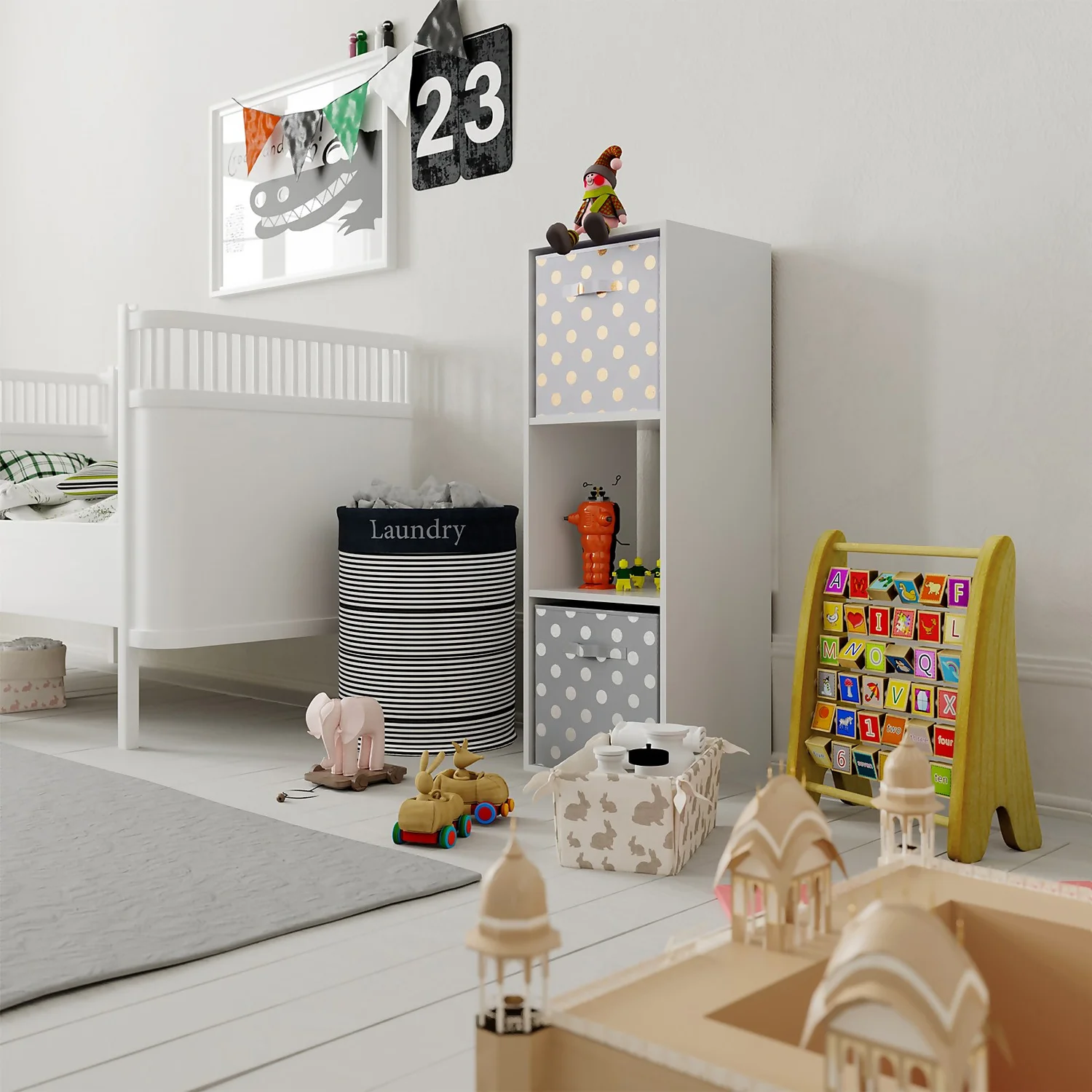 Living Elements Compact Cube Foil Spot Insert - White & Gold - Image 2