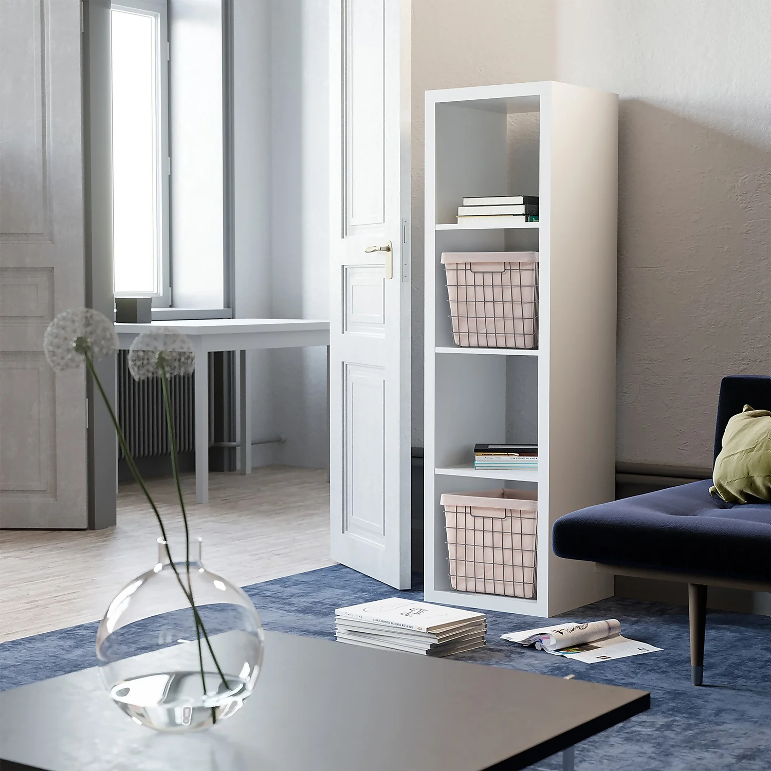 Clever Cube Wire Insert Charcoal Storage Basket - Image 2