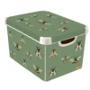 Curver Stockholm Bees Deco Storage Box - Green - 22L
