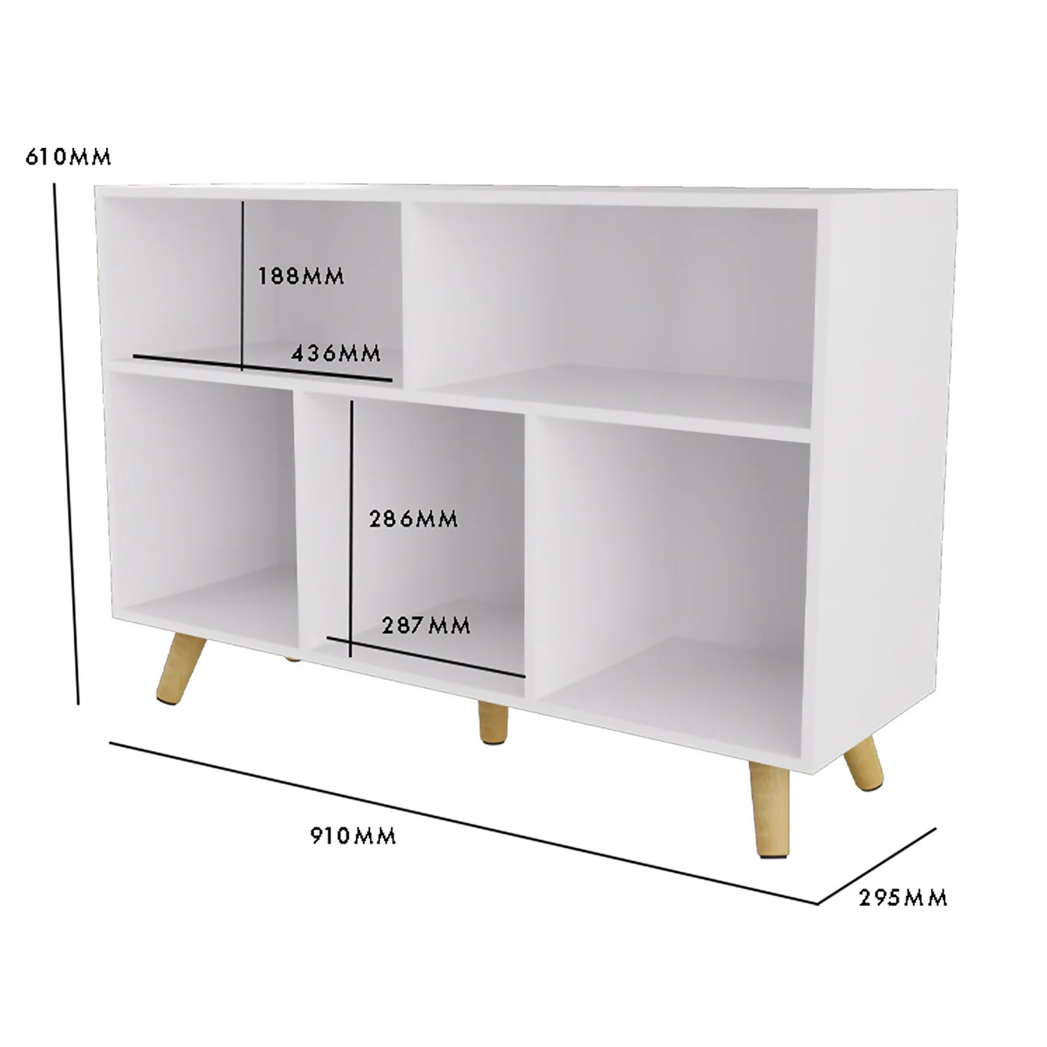Kids Compact Storage Unit With Legs - White - Image 8