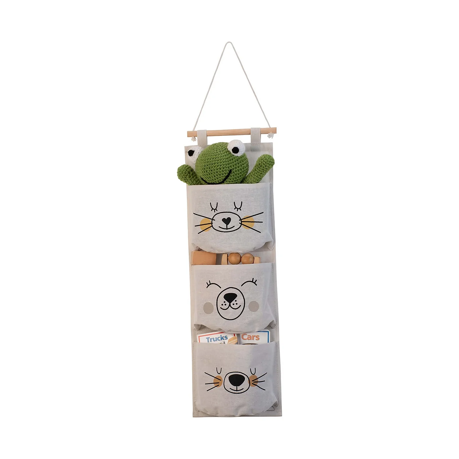 Kids 3 Pocket Hanging Organiser - Polar Bear - Image 4