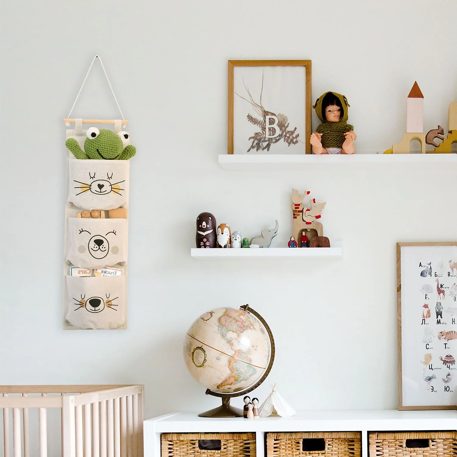 Kids 3 Pocket Hanging Organiser - Polar Bear - Image 3