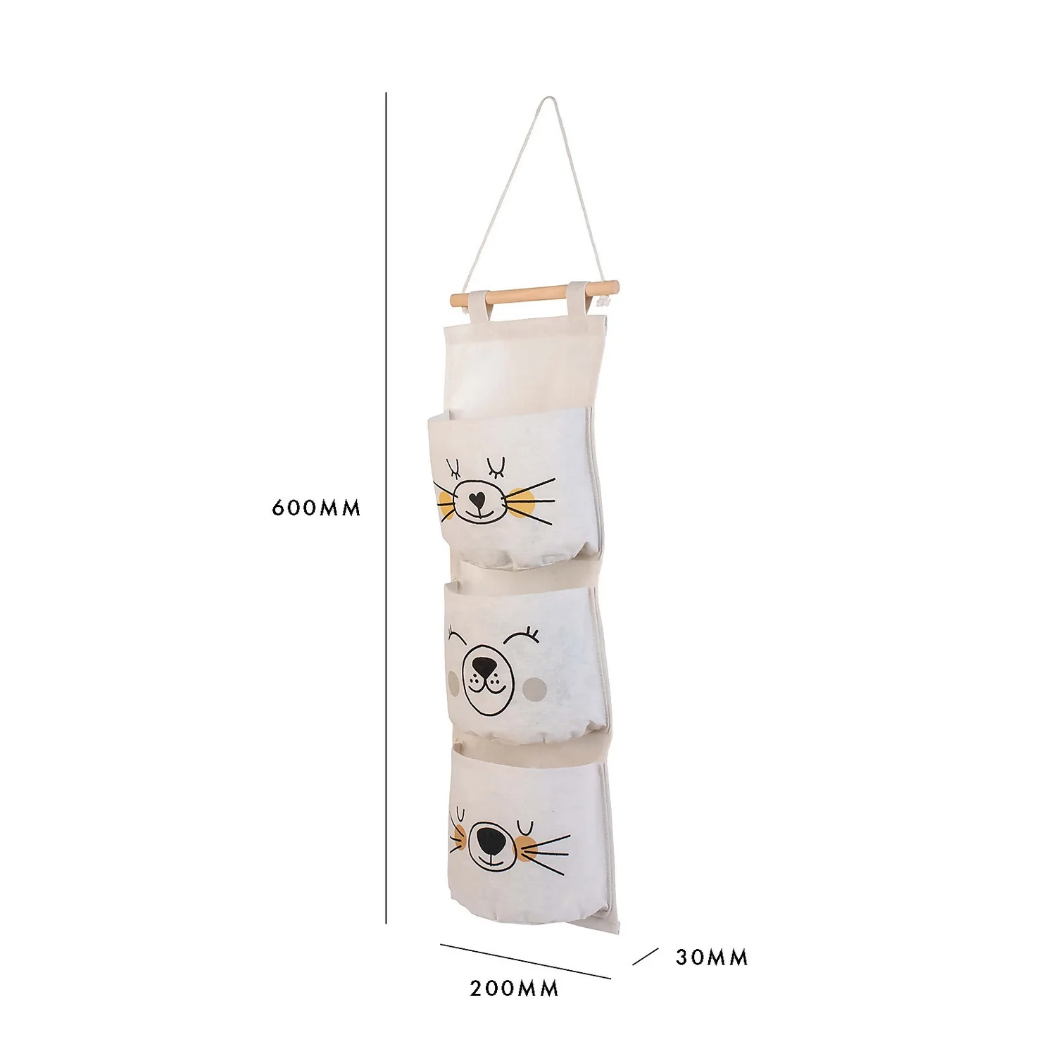 Kids 3 Pocket Hanging Organiser - Polar Bear - Image 10