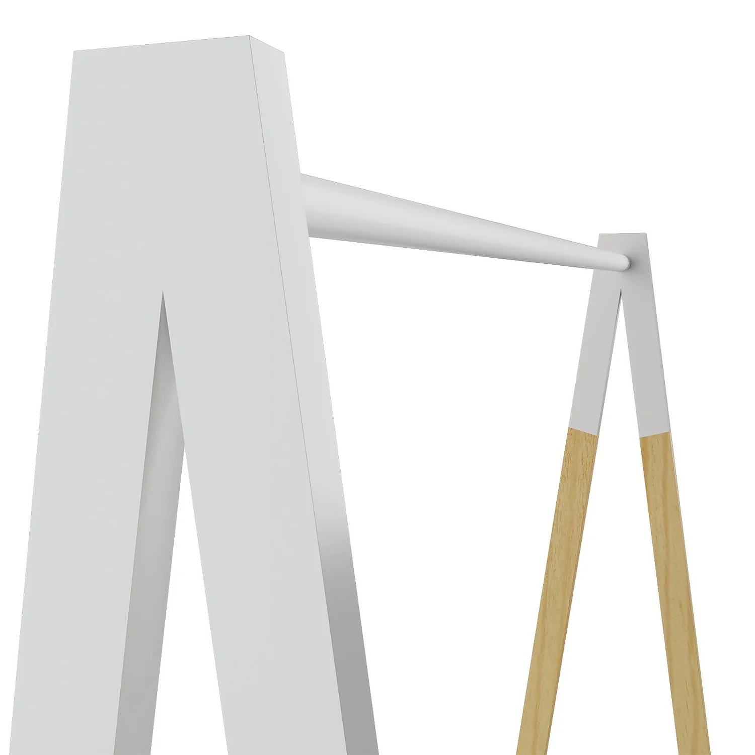 Kids A-Frame Clothes Rail - Natural & White - Image 6