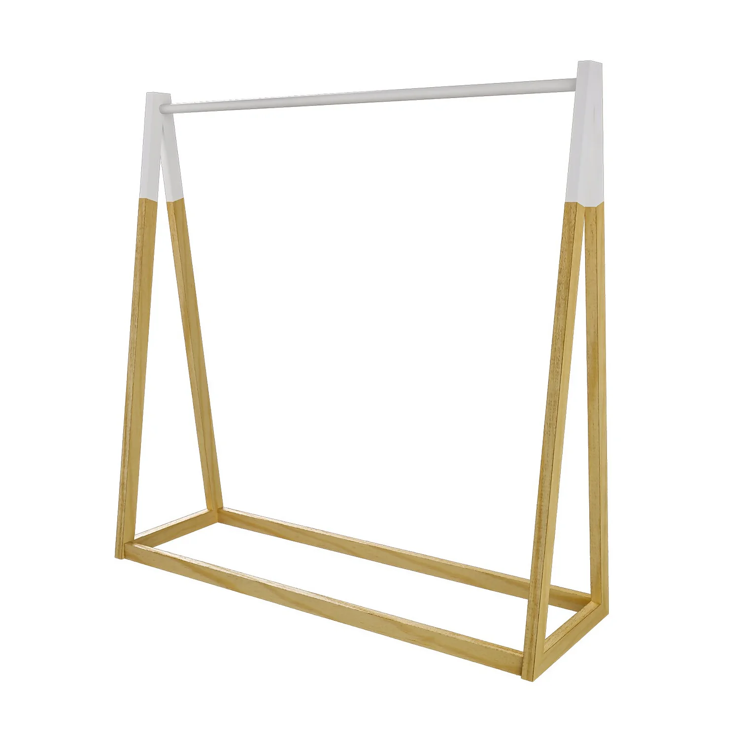 Kids A-Frame Clothes Rail - Natural & White