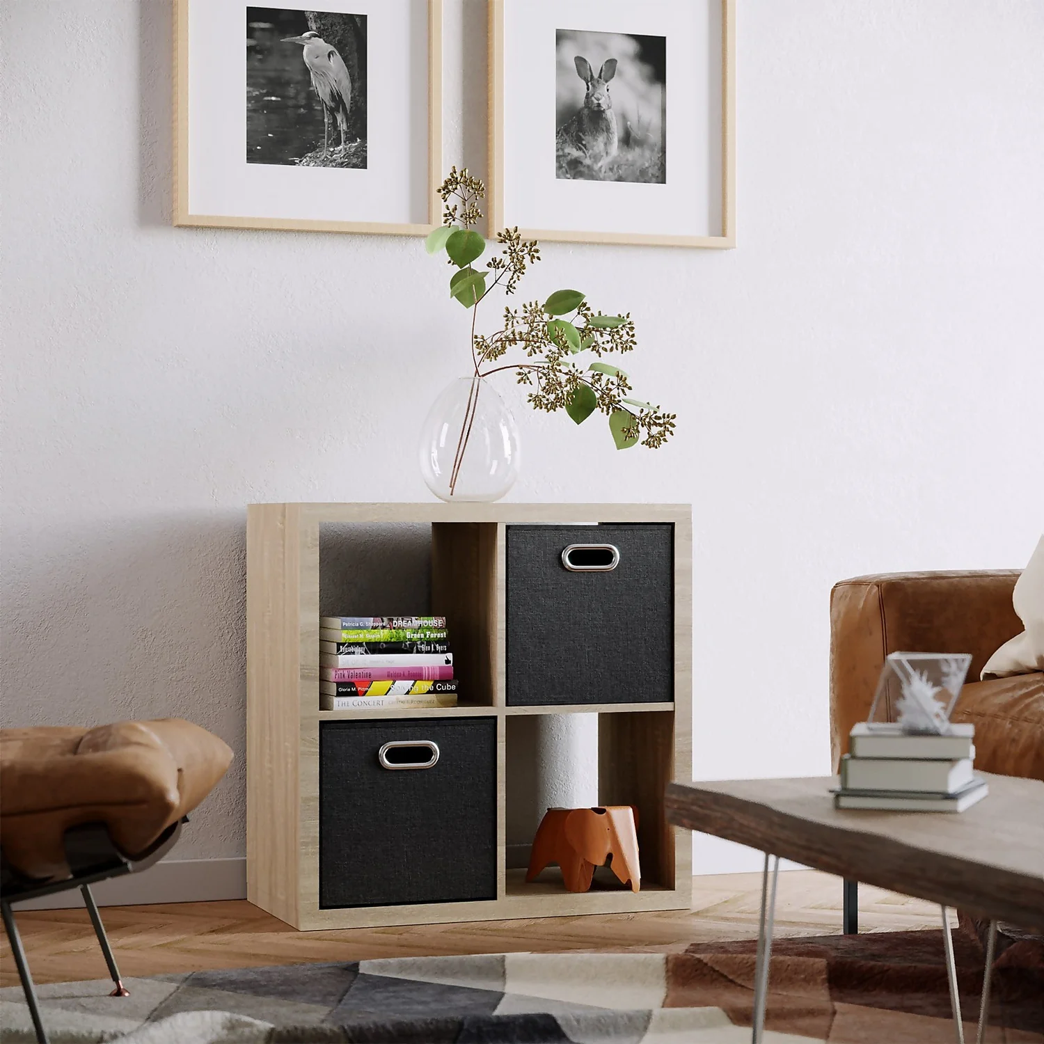 Clever Cube Fabric Insert - Set Of 2 - Woven Pepper - Image 2